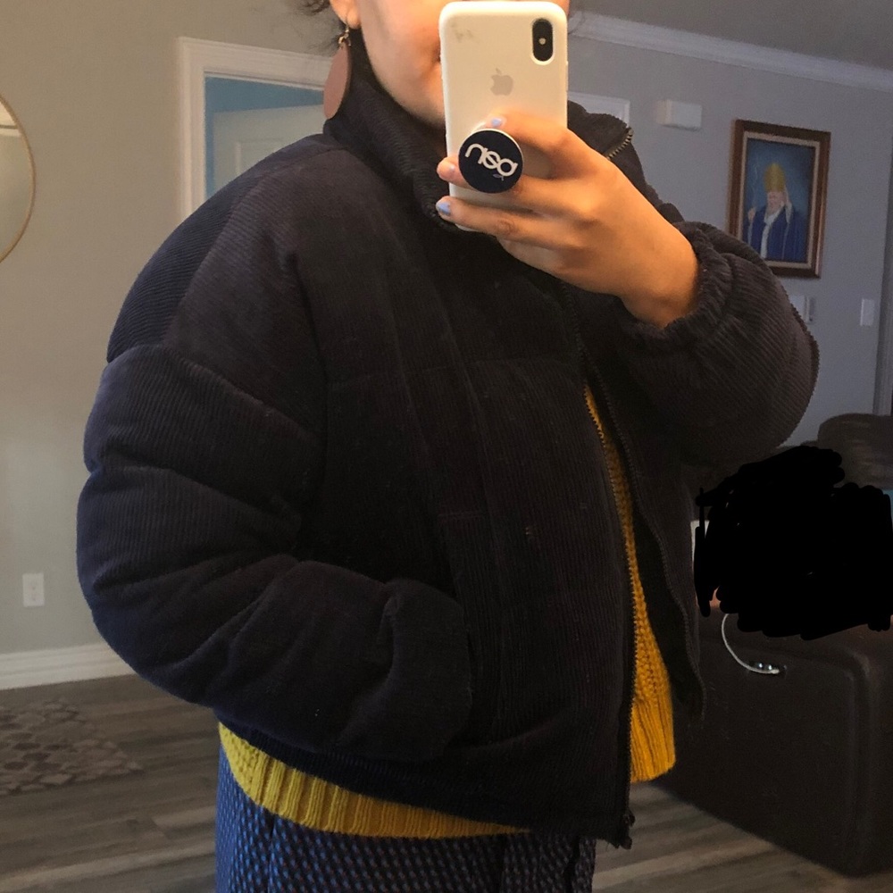 RARE!! NEW Kendall & Kylie Corduroy Puffer Jacket - Picture 4 of 4